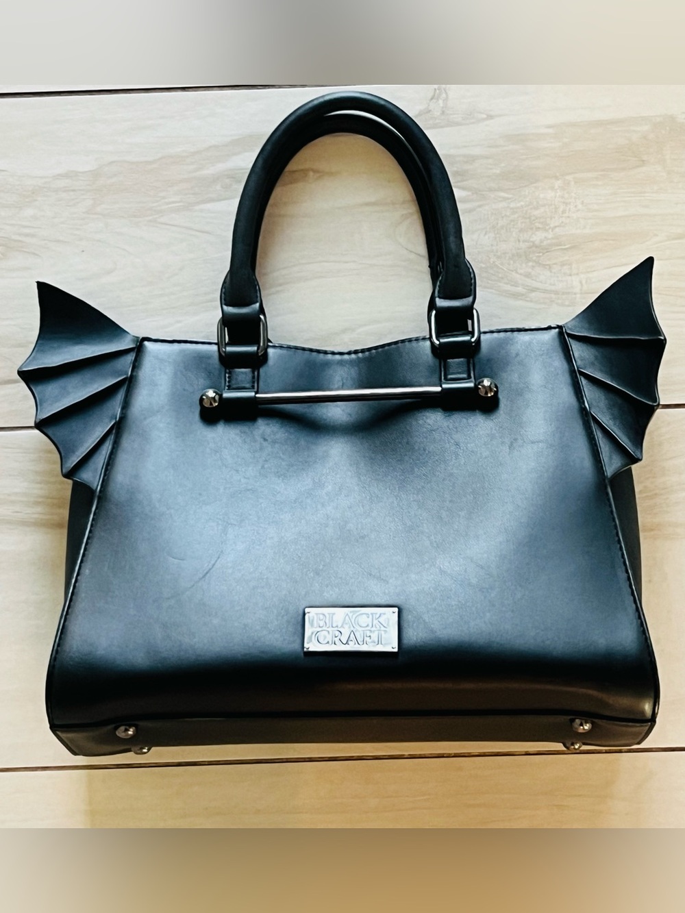 Bat Wing Satchel Black Purse By BlackCraft Cult W/ Crossbody Strap